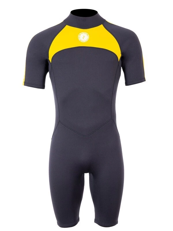 Two Bare Feet Flare 2.5mm Mens Superstretch Shorty Wetsuit (Yellow) 3 Two Bare Feet Flare 2.5mm Mens Superstretch Shorty Wetsuit (Yellow)