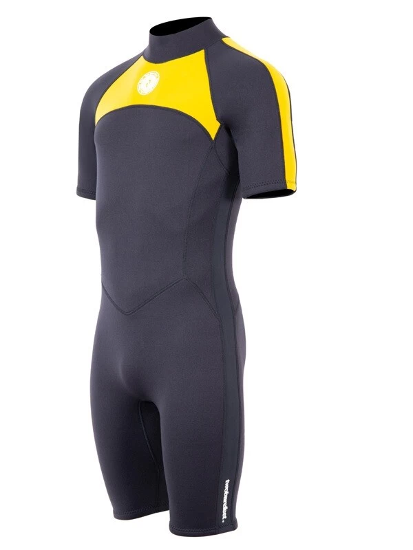 Two Bare Feet Flare 2.5mm Mens Superstretch Shorty Wetsuit (Yellow) 4 Two Bare Feet Flare 2.5mm Mens Superstretch Shorty Wetsuit (Yellow) - Image 2