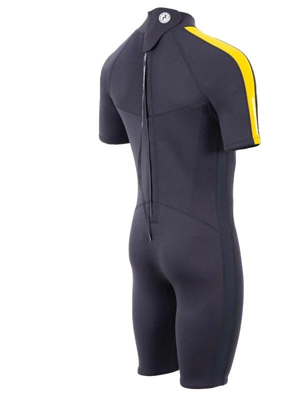 Two Bare Feet Flare 2.5mm Mens Superstretch Shorty Wetsuit (Yellow) 8 Two Bare Feet Flare 2.5mm Mens Superstretch Shorty Wetsuit (Yellow) - Image 6