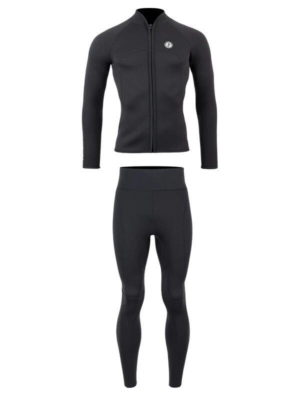Two Bare Feet Mens Heritage Full Zip 3mm Wetsuit Jacket & Pants Set (Black) 4 Two Bare Feet Mens Heritage Full Zip 3mm Wetsuit Jacket & Pants Set (Black) - Image 2
