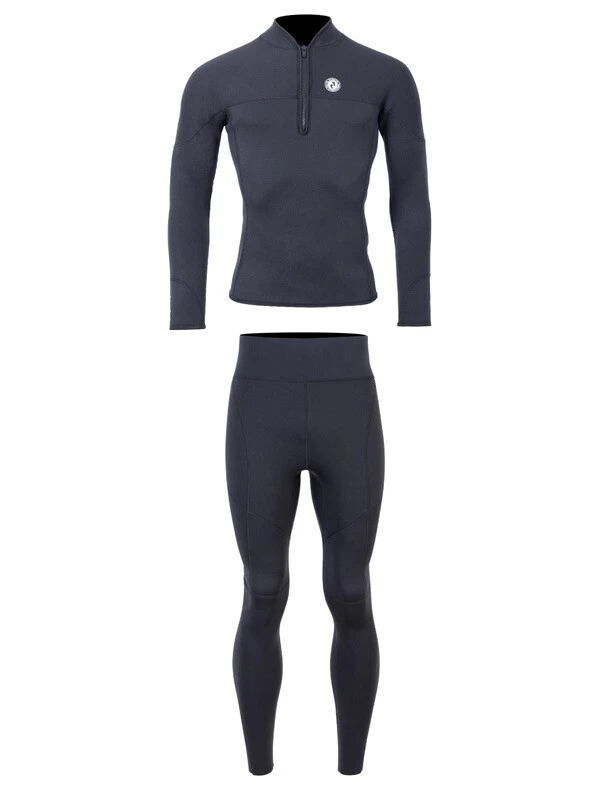 Two Bare Feet Mens Heritage Half Zip 3mm Wetsuit Jacket & Pants Set (Black) 4 Two Bare Feet Mens Heritage Half Zip 3mm Wetsuit Jacket & Pants Set (Black) - Image 2