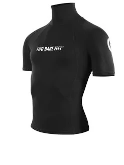 Two Bare Feet Adults Short Sleeve Rash Vest (Black) 11 Two Bare Feet Adults Short Sleeve Rash Vest (Black) -Surfline Shop mens short sleeve black 2