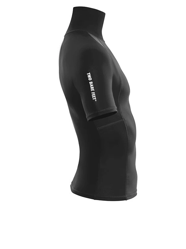 Two Bare Feet Adults Short Sleeve Rash Vest (Black) 9 Two Bare Feet Adults Short Sleeve Rash Vest (Black) - Image 7