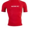 Two Bare Feet Adults Short Sleeve Rash Vest (Red) 1 Two Bare Feet Adults Short Sleeve Rash Vest (Red) -Surfline Shop mens short sleeve red 1