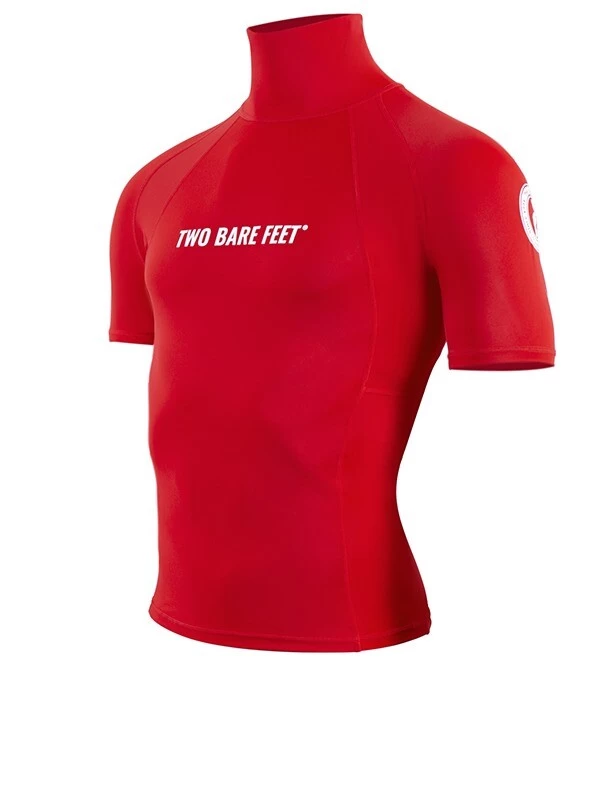 Two Bare Feet Adults Short Sleeve Rash Vest (Red) 4 Two Bare Feet Adults Short Sleeve Rash Vest (Red) - Image 2