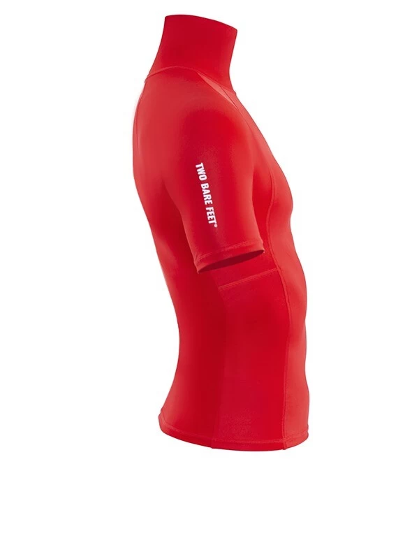 Two Bare Feet Adults Short Sleeve Rash Vest (Red) 9 Two Bare Feet Adults Short Sleeve Rash Vest (Red) - Image 7