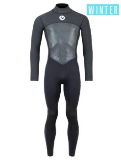 Two Bare Feet Thunderclap Pro 5/4mm Mens Winter Wetsuit (Black/Dark Grey)