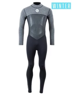 Two Bare Feet Thunderclap Pro 4/3mm Mens Wetsuit (Black/Delta Grey)