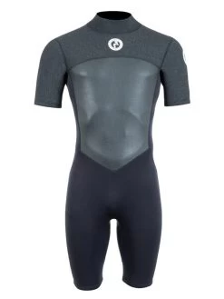 Two Bare Feet Thunderclap Pro 3/2mm Mens Shorty Wetsuit (Black/Dark Grey)