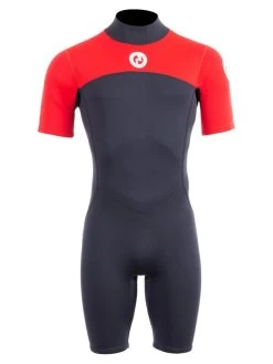 Two Bare Feet Thunderclap 2.5mm Mens Shorty Wetsuit (Red / Black)