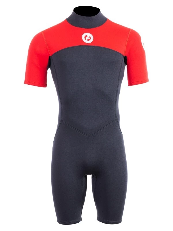 Two Bare Feet Thunderclap 2.5mm Mens Shorty Wetsuit (Red / Black) 3 Two Bare Feet Thunderclap 2.5mm Mens Shorty Wetsuit (Red / Black)