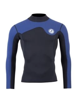 Two Bare Feet Mens Aspect Fleece Lined Zipless Thermal 2.5mm Superstretch Wetsuit Top & Shorts Set (Black/Blue) 14 Two Bare Feet Mens Aspect Fleece Lined Zipless Thermal 2.5mm Superstretch Wetsuit Top & Shorts Set (Black/Blue) -Surfline Shop mwo9tp t