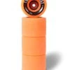 Sessions 78A Longboard Skateboard Wheels (70mm Orange) With Two Bare Feet Pro Series 7 Bearings
