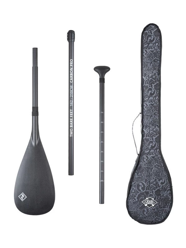 Two Bare Feet 3 Piece Carbon Pro SUP Paddle & Bag Package (Black) 3 Two Bare Feet 3 Piece Carbon Pro SUP Paddle & Bag Package (Black)