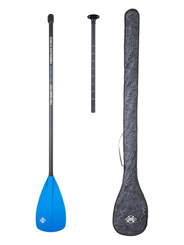Two Bare Feet 2 Piece Fibreglass Hybrid SUP Paddle & Bag Package (Blue) 3 Two Bare Feet 2 Piece Fibreglass Hybrid SUP Paddle & Bag Package (Blue)