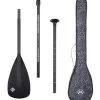 Two Bare Feet 3 Piece Fibreglass Hybrid SUP Paddle & Bag Package (Black) 1 Two Bare Feet 3 Piece Fibreglass Hybrid SUP Paddle & Bag Package (Black) -Surfline Shop paddle packs fibreglass 3pc black