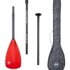 Two Bare Feet 3 Piece Fibreglass Hybrid SUP Paddle & Bag Package (Red) 1 Two Bare Feet 3 Piece Fibreglass Hybrid SUP Paddle & Bag Package (Red) -Surfline Shop paddle packs fibreglass 3pc red