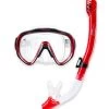 Pro Dive Series XL Silicone Dry Top Snorkel & Mask Set 2 (Red) -Surfline Shop pro dive series xl silicone dry top snorkel mask set 2 red 2