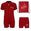 Deluxe Baby Swim Kit - Classic Wetsuit + Nappy Shorts + Bag (Red)