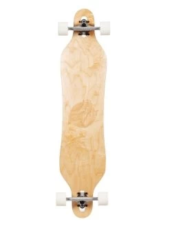 Two Bare Feet Santa Maria 42in Canadian Maple Longboard Skateboard Complete (White Wheels)