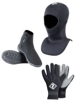Neoprene Wetsuit Set - Gloves, Boots & Hood Set