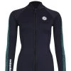 Two Bare Feet Womens Silicone Print Series Full Zip 2.5mm Wetsuit Jacket (Black/Mint) -Surfline Shop silicone series jacket mint 1