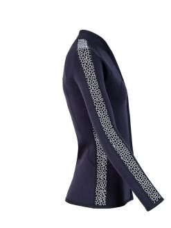 Two Bare Feet Womens Silicone Print Series Full Zip 2.5mm Wetsuit Jacket (Black/White) -Surfline Shop silicone series jacket white 7