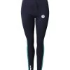 Two Bare Feet Womens Silicone Print Series 2.5mm Neoprene Wetsuit Pants (Black/Mint)
