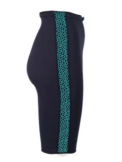 Two Bare Feet Womens Silicone Print Series 2.5mm Neoprene Wetsuit Shorts (Black/Mint) -Surfline Shop silicone series mint 7 2