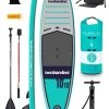 Two Bare Feet Sport Air (Allround XL) 10'10" X 33" X 6" Inflatable SUP Deluxe Carbon Hybrid Pack (Teal) 1 Two Bare Feet Sport Air (Allround XL) 10'10" X 33" X 6" Inflatable SUP Deluxe Carbon Hybrid Pack (Teal) -Surfline Shop sport air 10 10 teal carbon hybrid pack