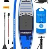 Two Bare Feet Sport Air (Allround) 10'6" X 33" X 4.75" Inflatable SUP Deluxe Carbon Hybrid Pack (Blue) 1 Two Bare Feet Sport Air (Allround) 10'6" X 33" X 4.75" Inflatable SUP Deluxe Carbon Hybrid Pack (Blue) -Surfline Shop sport air 10 6 blue carbon hybrid pack