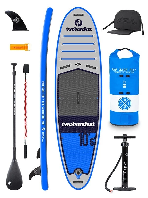 Two Bare Feet Sport Air (Allround) 10'6" X 33" X 4.75" Inflatable SUP Ultimate Pack (Blue) 3 Two Bare Feet Sport Air (Allround) 10'6" X 33" X 4.75" Inflatable SUP Ultimate Pack (Blue)