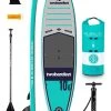 Two Bare Feet Sport Air (Allround) 10'6" X 33" X 4.75" Inflatable SUP Starter Pack (Teal) -Surfline Shop sport air 10 6 teal starter pack 1