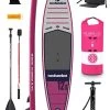 Two Bare Feet Sport Air (Touring) 12'0" X 33" X 6" Inflatable SUP Deluxe Carbon Hybrid Pack (Raspberry) 2 Two Bare Feet Sport Air (Touring) 12'0" X 33" X 6" Inflatable SUP Deluxe Carbon Hybrid Pack (Raspberry) -Surfline Shop sport air 12 raspberry carbon hybrid pack 1