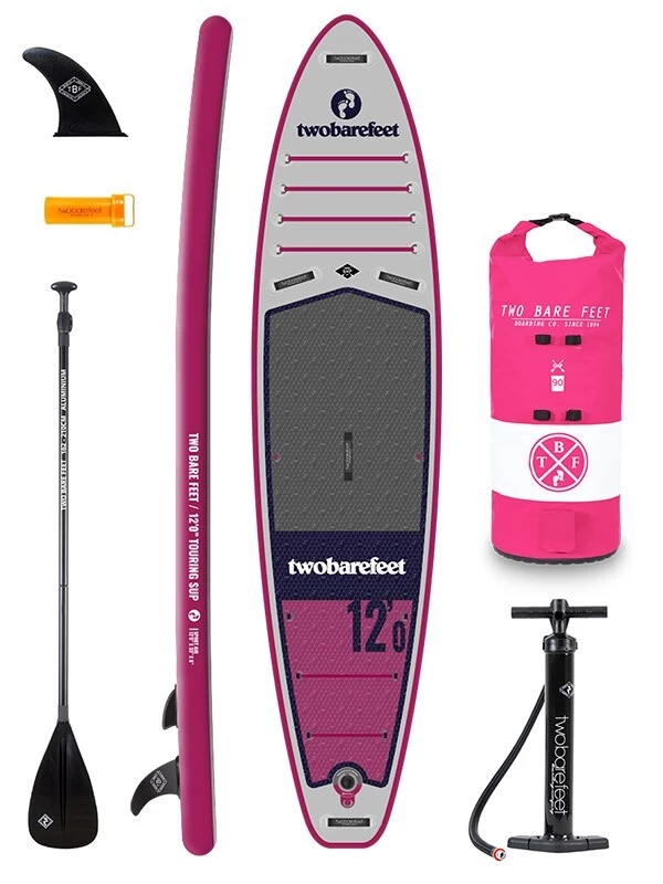 Two Bare Feet Sport Air (Touring) 12'0" X 33" X 6" Inflatable SUP Starter Pack (Raspberry) 3 Two Bare Feet Sport Air (Touring) 12'0" X 33" X 6" Inflatable SUP Starter Pack (Raspberry)