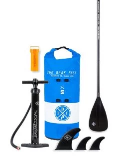 Two Bare Feet Sport Air (Allround XL) 10'10" X 33" X 6" Inflatable SUP Starter Pack (Blue) -Surfline Shop starter blue 1