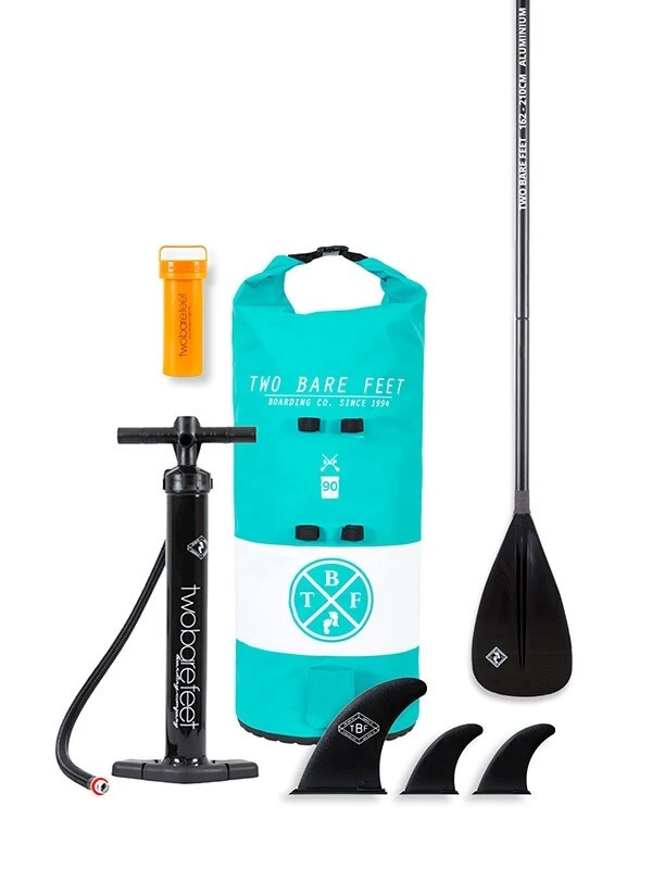 Two Bare Feet Sport Air (Allround) 10'6" X 33" X 4.75" Inflatable SUP Starter Pack (Teal) 5 Two Bare Feet Sport Air (Allround) 10'6" X 33" X 4.75" Inflatable SUP Starter Pack (Teal) - Image 3