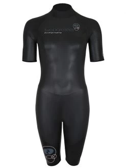 Two Bare Feet T3 Shorty Womens Triathlon Wetsuit (Black / Pink)