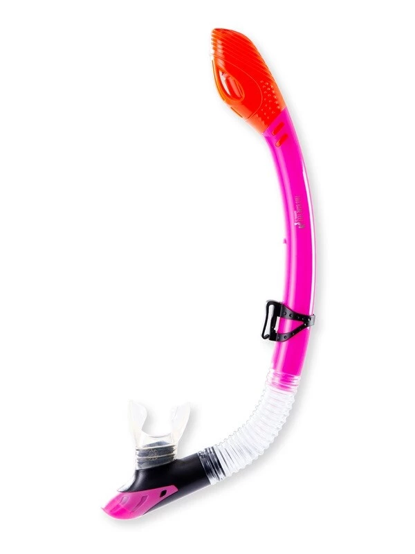 Two Bare Feet Dry Top Silicone Snorkel (Pink) 3 Two Bare Feet Dry Top Silicone Snorkel (Pink)
