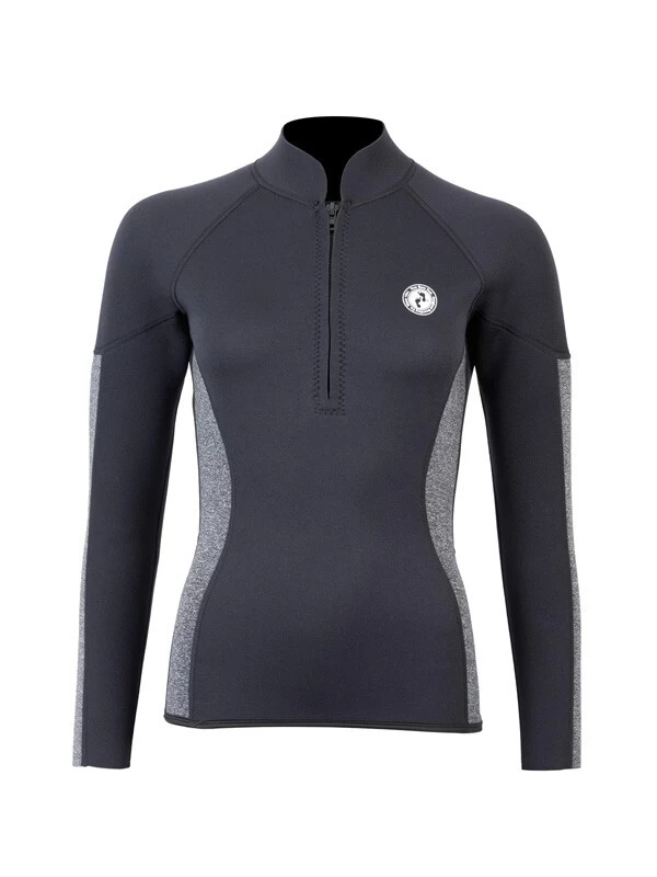 Two Bare Feet Unisex Perspective Half Zip 2.5mm Wetsuit Jacket & Pants Set (Black/Grey) 7 Two Bare Feet Unisex Perspective Half Zip 2.5mm Wetsuit Jacket & Pants Set (Black/Grey) - Image 5