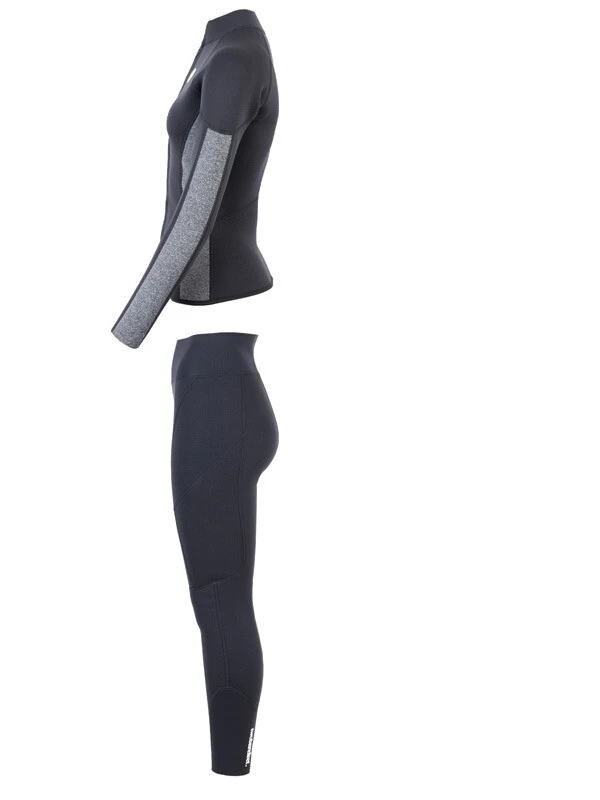 Two Bare Feet Unisex Perspective Full Zip 2.5mm Wetsuit Jacket & Pants Set (Black/Grey) 6 Two Bare Feet Unisex Perspective Full Zip 2.5mm Wetsuit Jacket & Pants Set (Black/Grey) - Image 4