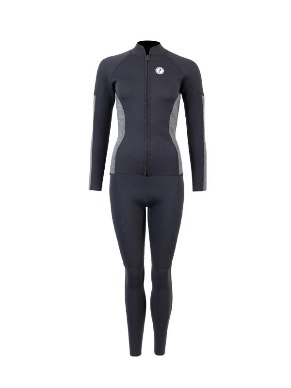 Two Bare Feet Unisex Perspective Full Zip 2.5mm Wetsuit Jacket & Pants Set (Black/Grey) 3 Two Bare Feet Unisex Perspective Full Zip 2.5mm Wetsuit Jacket & Pants Set (Black/Grey)