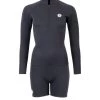 Two Bare Feet Unisex Perspective Half Zip 2.5mm Wetsuit Jacket & Hotpants Set (Black) -Surfline Shop ueiqyt s