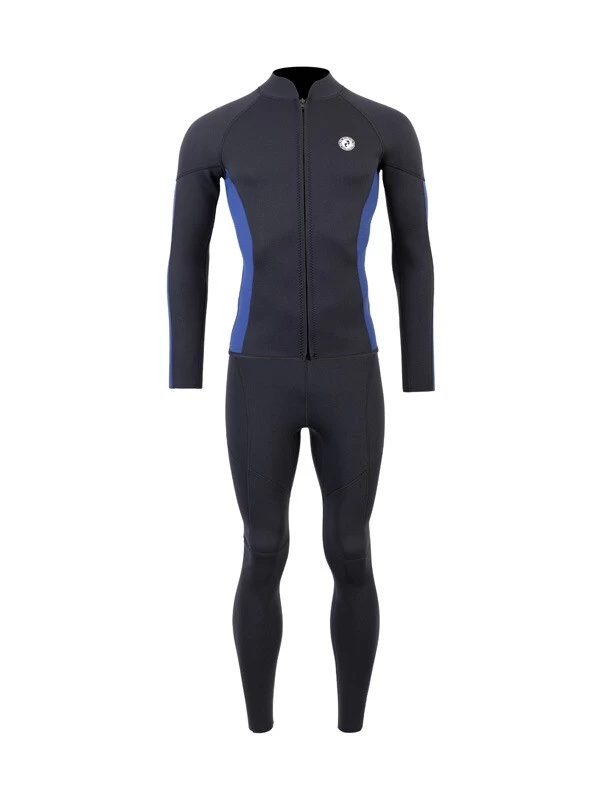 Two Bare Feet Perspective Full Zip 2.5mm Wetsuit Jacket & Pants Set (Black/Blue) 3 Two Bare Feet Perspective Full Zip 2.5mm Wetsuit Jacket & Pants Set (Black/Blue)