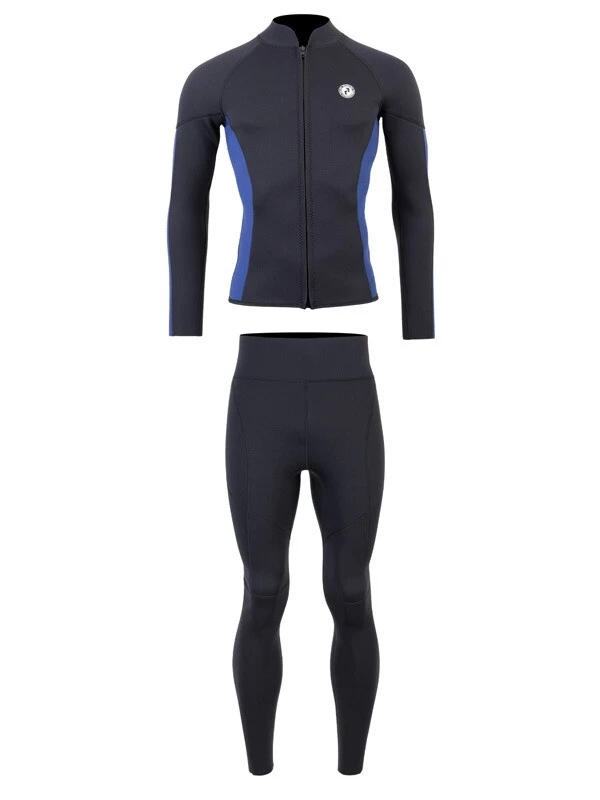 Two Bare Feet Perspective Full Zip 2.5mm Wetsuit Jacket & Pants Set (Black/Blue) 4 Two Bare Feet Perspective Full Zip 2.5mm Wetsuit Jacket & Pants Set (Black/Blue) - Image 2