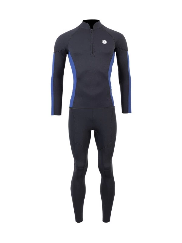Two Bare Feet Perspective Half Zip 2.5mm Wetsuit Jacket & Pants Set (Black/Blue) 3 Two Bare Feet Perspective Half Zip 2.5mm Wetsuit Jacket & Pants Set (Black/Blue)