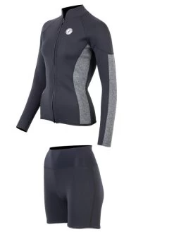 Two Bare Feet Unisex Perspective Full Zip 2.5mm Wetsuit Jacket & Hotpants Set (Black/Grey) 12 Two Bare Feet Unisex Perspective Full Zip 2.5mm Wetsuit Jacket & Hotpants Set (Black/Grey) -Surfline Shop ujyl7a l