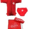 Premier Baby Swim Kit - Newborn Wetsuit + Swim Nappy + Towel + Bag (Red) 1 Premier Baby Swim Kit - Newborn Wetsuit + Swim Nappy + Towel + Bag (Red) -Surfline Shop ultimate nappy towel bag red 1 3