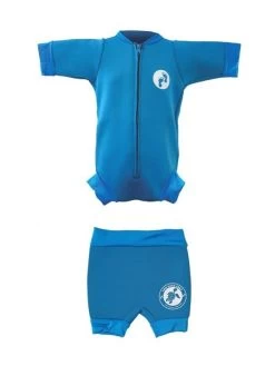 Essentials Baby Swim Kit - Newborn Wetsuit + Nappy Shorts (Aqua)