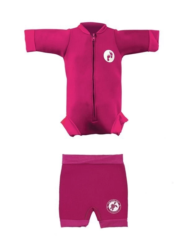 Essentials Baby Swim Kit - Newborn Wetsuit + Nappy Shorts (Raspberry) 3 Essentials Baby Swim Kit - Newborn Wetsuit + Nappy Shorts (Raspberry)